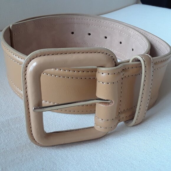 Ann Taylor Wide Genuine Leather Belt - Picture 1 of 12